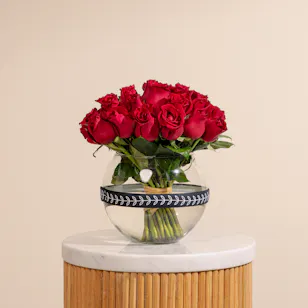 123456 Red Roses | Glass Bowl 123456 Red Roses | Glass Bowl