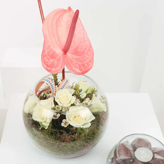 Chocolates & Roses | Glass Fishbowl