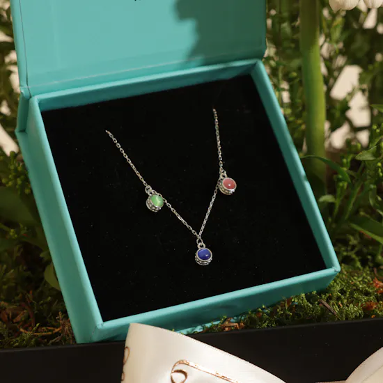 Zia Summer Balls Charm Silver Necklace | Dreamy Flowers