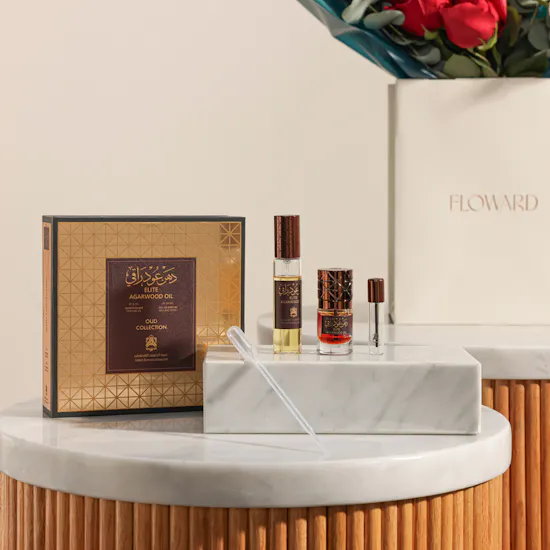 Abdul Samad Al Qurashi Elite Agarwood Oil Collection | Congratulations Flower Bouquet