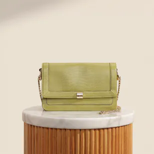 Cole Haan Light Green Daniella Chain Shoulder Bag
