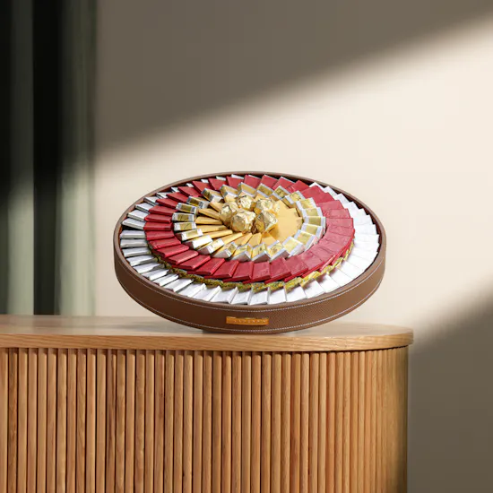Saadeddine Luxury Leather Chocolates Tray