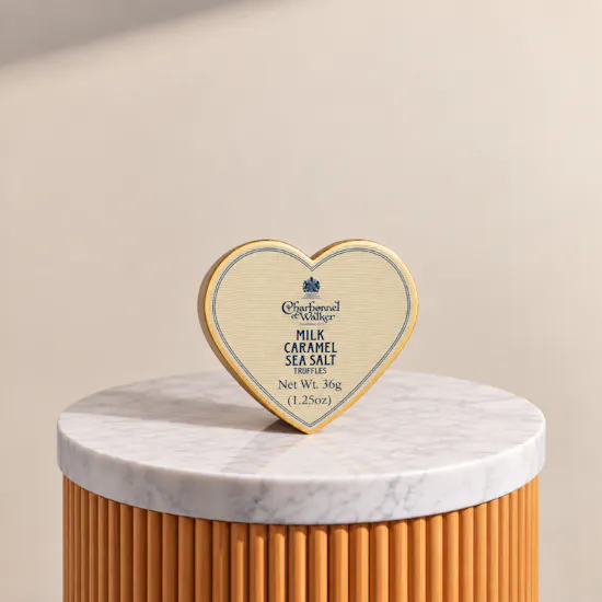 Charbonnel Et Walker Milk Sea Salt Caramel Heart Truffles Box | Blooming Red Roses Box