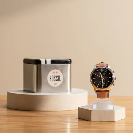 Fossil Brown Leather Men Watch