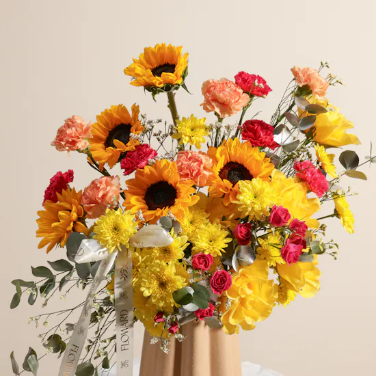 Golden Muse Flower Vase
