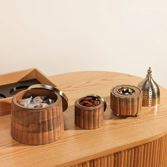 Nuts and More Luxury Wooden and Acrylic Trio Box