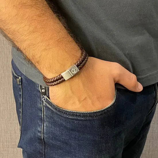 Zus Leather Double Bracelet | Dark Brown