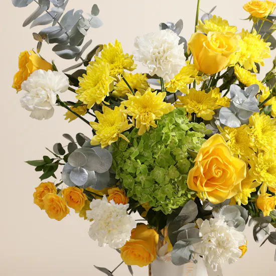 Shinny Yellow Flower Vase