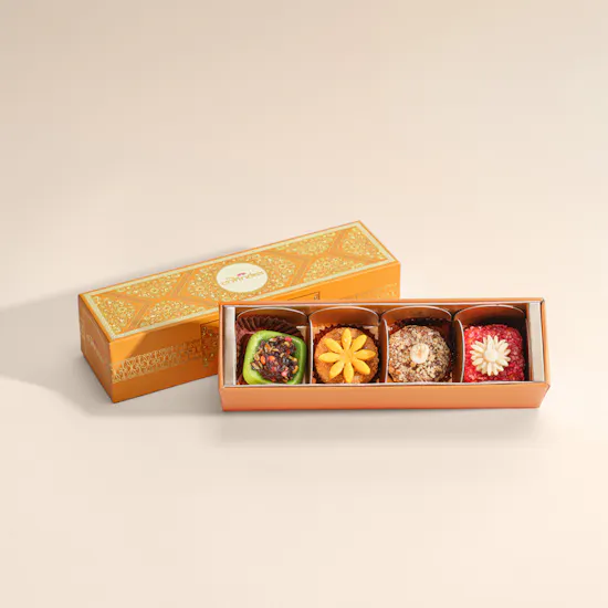 MyGovindas Diwali Fancy Assorted Sweet Box | Hearts Alight Flower Bouquet