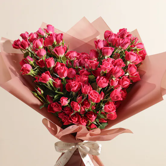 Fuchsia Heart Bouquet