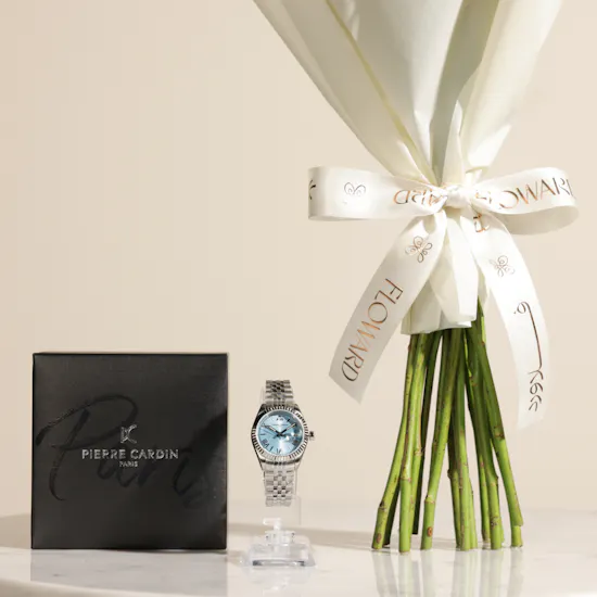 Pierre Cardin Opéra Timbre Silver Women’s Watch | Soft Flowers