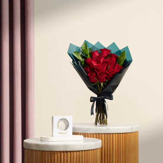 Miss L' Stud and Drop Earrings | Classy Roses Bouquet