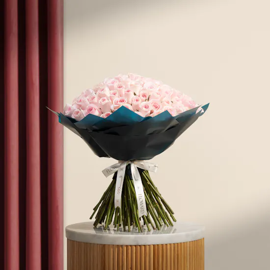 Enchanting 100 Pink Rose Bouquet