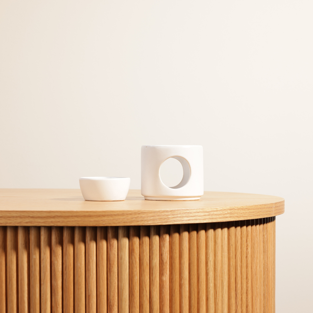 Mubkhar White Ceramic Aromatherapy Burner