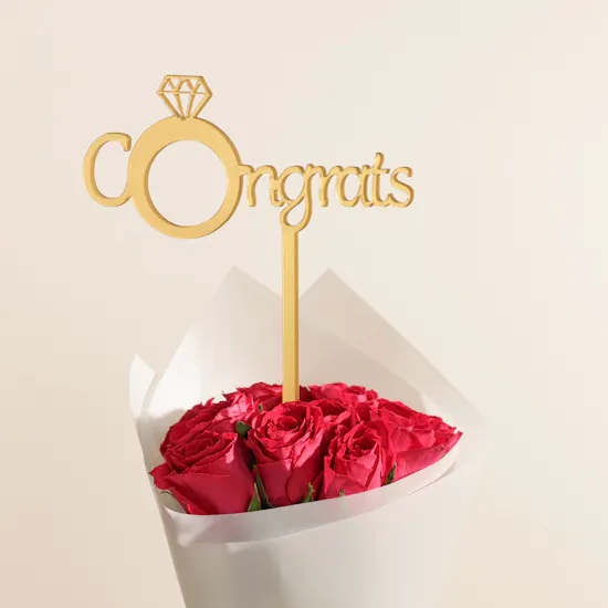 Nor Noyau Medium Pink Velvet Round Chocolate Box | Newly Wed Flower Bouquet