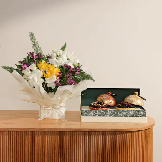 Bonbonniere Assorted Nut-Stuffed Dates Gift Set | The Lovely Gathering Flower Bouquet