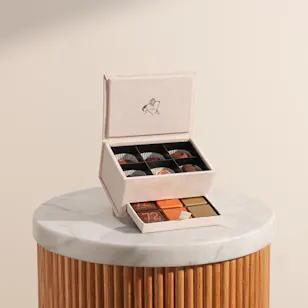 Godiva Off White Velvet Chocolate Box