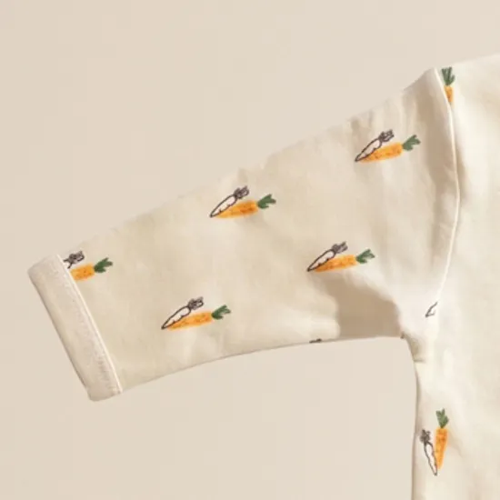 Baby Bella Organic Cotton Carrot Baby Girl Body Suit