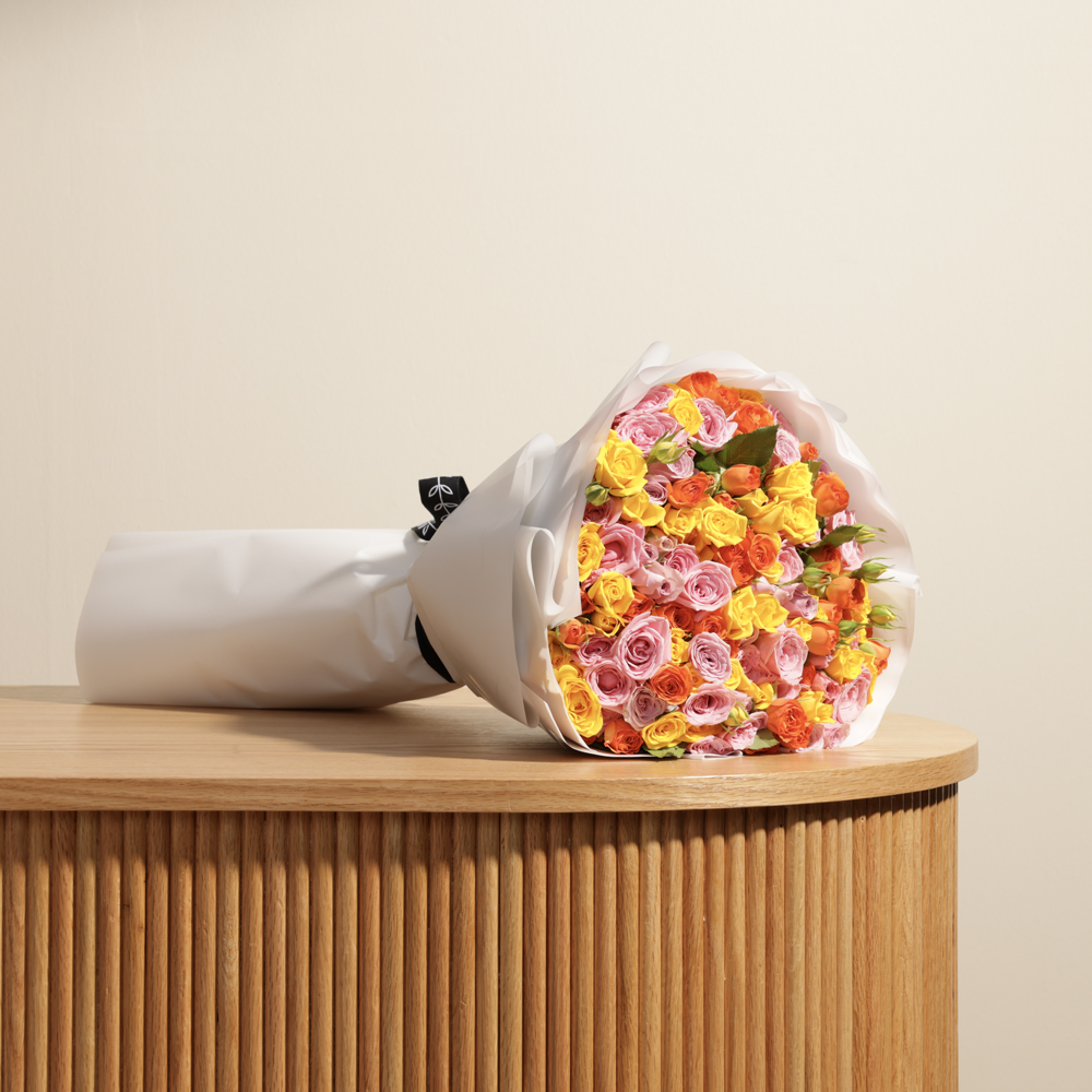 باقة قوس قزح | غلاف أبيض