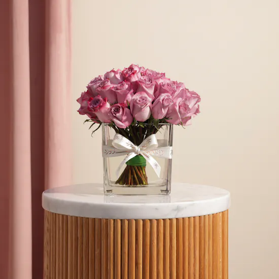 Magical Purple Roses Vase | 35 Flowers