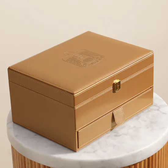 Al Malaky Royal Golden Leather Box