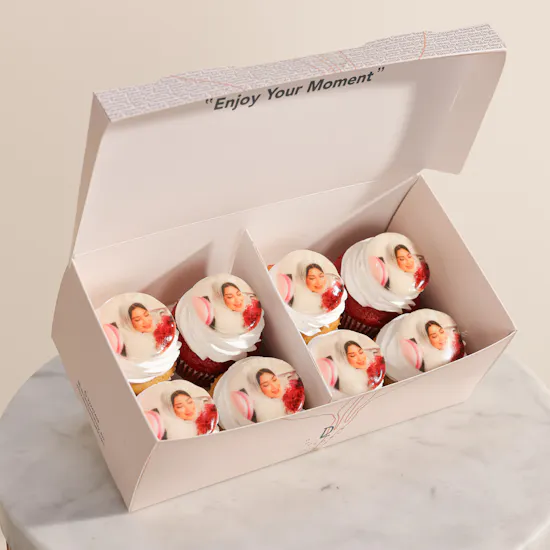 December Cake Personalized Photo Cupcakes