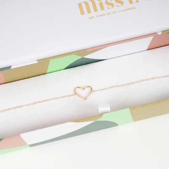 Miss L Heart Bracelet | Ti Amo Roses
