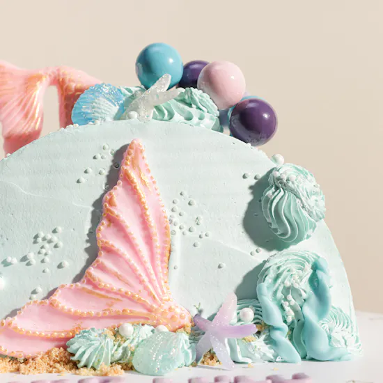 December Cake Personalized Mermaid Oval Cake