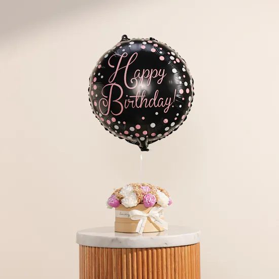 Done By SHK Candle Flower Large Bouquet | Happy Birthday Balloon