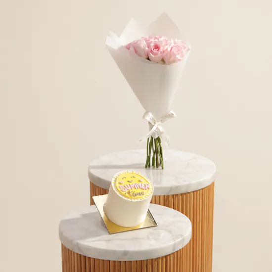 Floward Summer Time Cake | Joy and Freshness Flowers