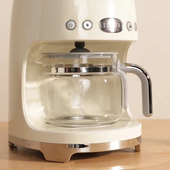 Smeg 50's Style Drip Filter Cream Coffee Machine | Warm Flowers Bouquet