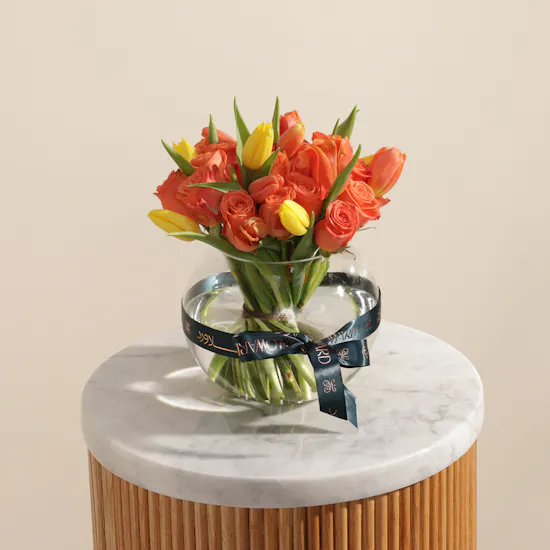 Shiny Flowers Vase