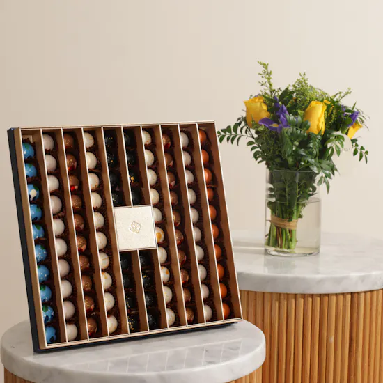 Nua Classic Luxury Blue Large Bonbon Box | Eid Celebration Flower Vase