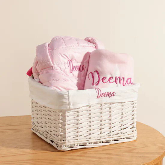 Belovedone Personalize Bag and Blanket Gift Set | Pink