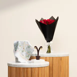 Hrh Angelo Women's Earrings | Emma Liana Scarf and Flowers