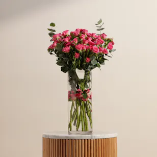 Fuchsia Whisper Rose Vase