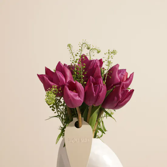 Graceful Purple Flower Vase