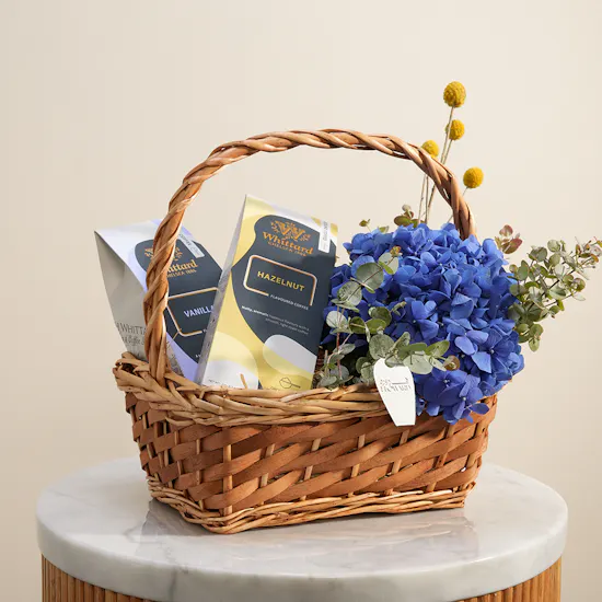 Whittard Flavored Coffee and Flowers Small Basket