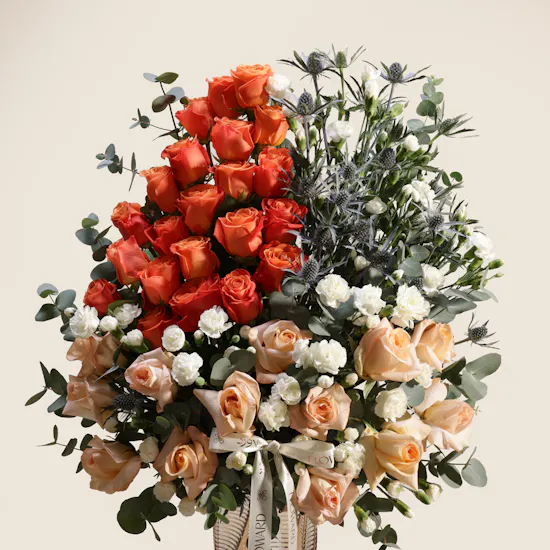 The Sunset Harmony Flowers Vase