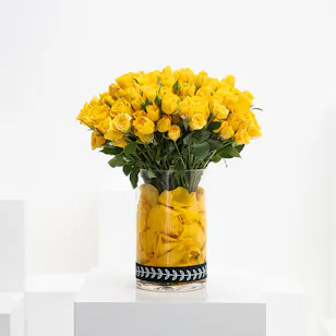 Yellow Roses | Cylinder Vase Yellow Roses | Cylinder Vase