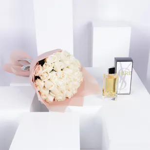 عطر ايف سان لوران ليبر 50 مل | باقة جوري أبيض