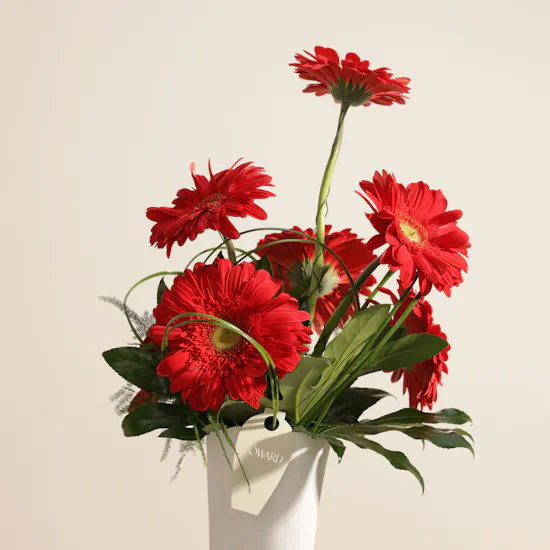 Natural Red Gerbera Vase