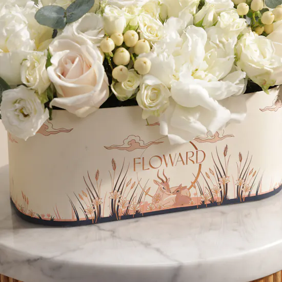 Garden Pure White Peony Box