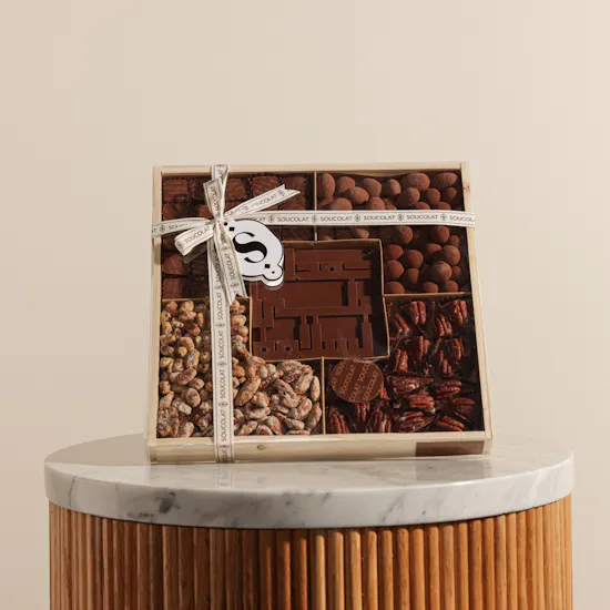 Soucolat Get Well Soon Large Chocolate Wooden Tray