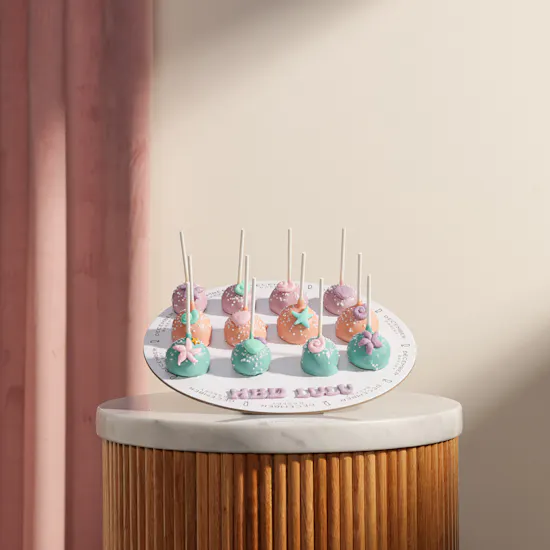 December Cake Personalized Mermaid Round Cake Pops