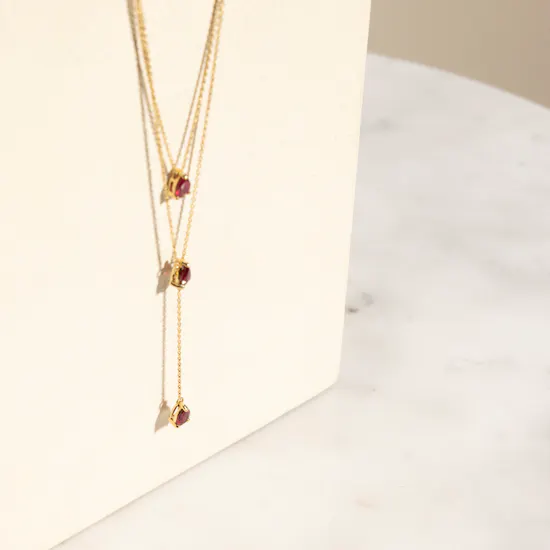 Siran By Iram Double Layered Gold Necklace