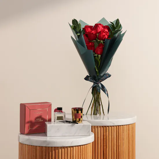 Atelier Rebul Apple Cinnamon Home Kit Gift Set | True Feeling Flower Bouquet