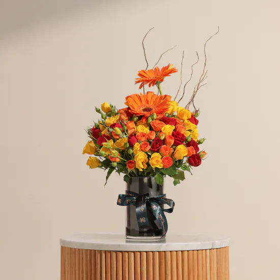 Blooming Sun Graduation Flower Vase