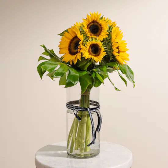 Get Well Soon Sunflowers Vase