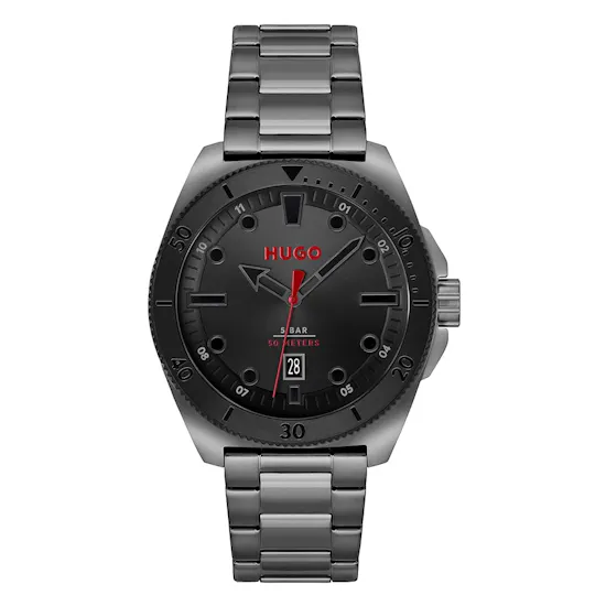 Hugo Men's Grey Watch | Blossoming Flowers